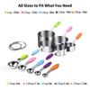 10Pcs Stainless Steel Measuring Cups and Spoons Set Stackable Tablespoons Measuring Spoons Tea Coffee Kitchen Measuring Tools