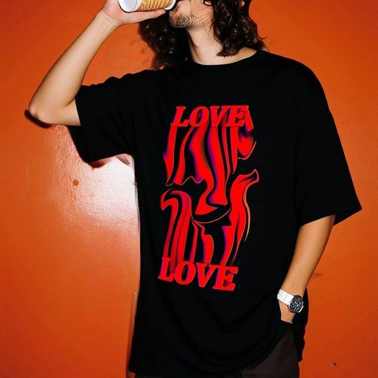 Yasheng  2025 Summer New Couple Date Short-sleeved T-shirt, Unisex, Trendy, Loose and Comfortable S