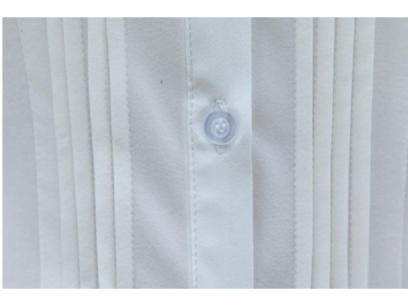 2024 Summer Women's White Chiffon Work Shirt, Plus Size, Professional Short-Sleeve OL Style