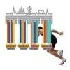 Iron Medal Hanger Display Stand Wall Mounted Holder for Sports Badges Swimming Gymnastics Football Competition Winner
