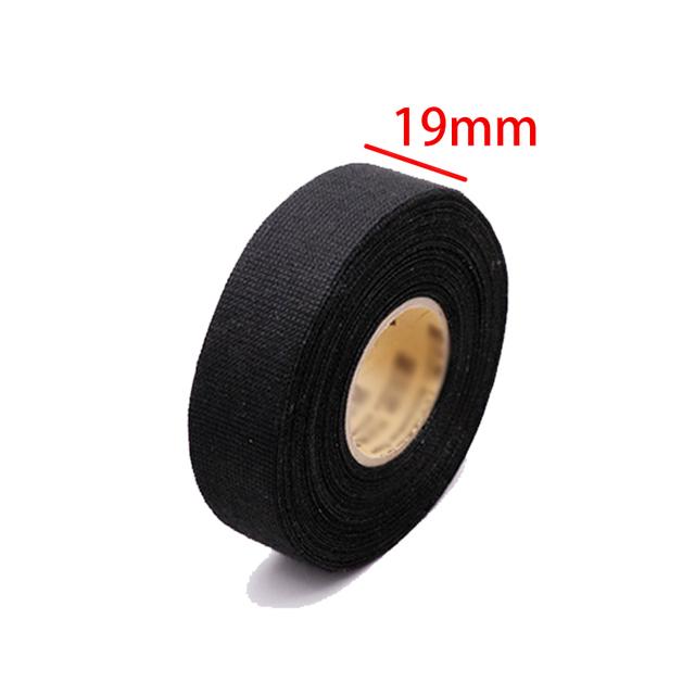 15M 9/15/19/25MM Heat-resistant Adhesive Cloth Fabric Tape For Automotive Cable Tape Harness Wiring Loom Electrical Heat Tape