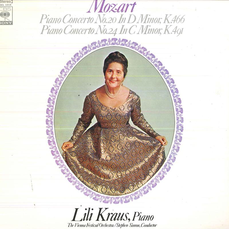 

LP Record LILI KRAUS STEPHEN SIMON VIENNA F Mozart Piano Concertos No. 20 In D SOCL1018 CBS SONY Japan Obi Classical Used