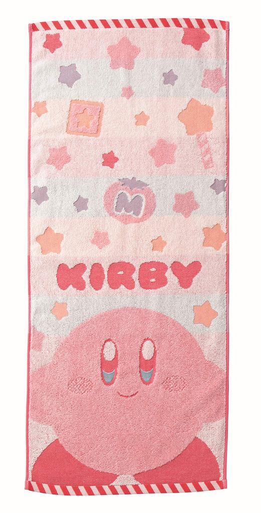 Marushin Face Nintendo 34 x Fluffy Available in Two 4585001200 Towel, Kirby, 80cm, Kirby, Cotton, Sizes,