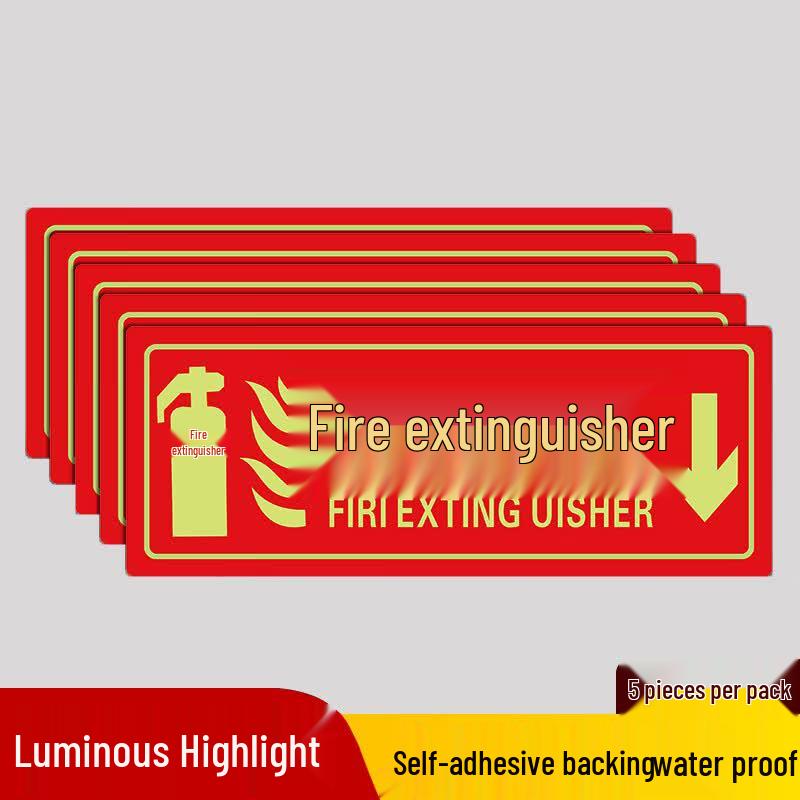 Luminous Fire Extinguisher Safety Sign