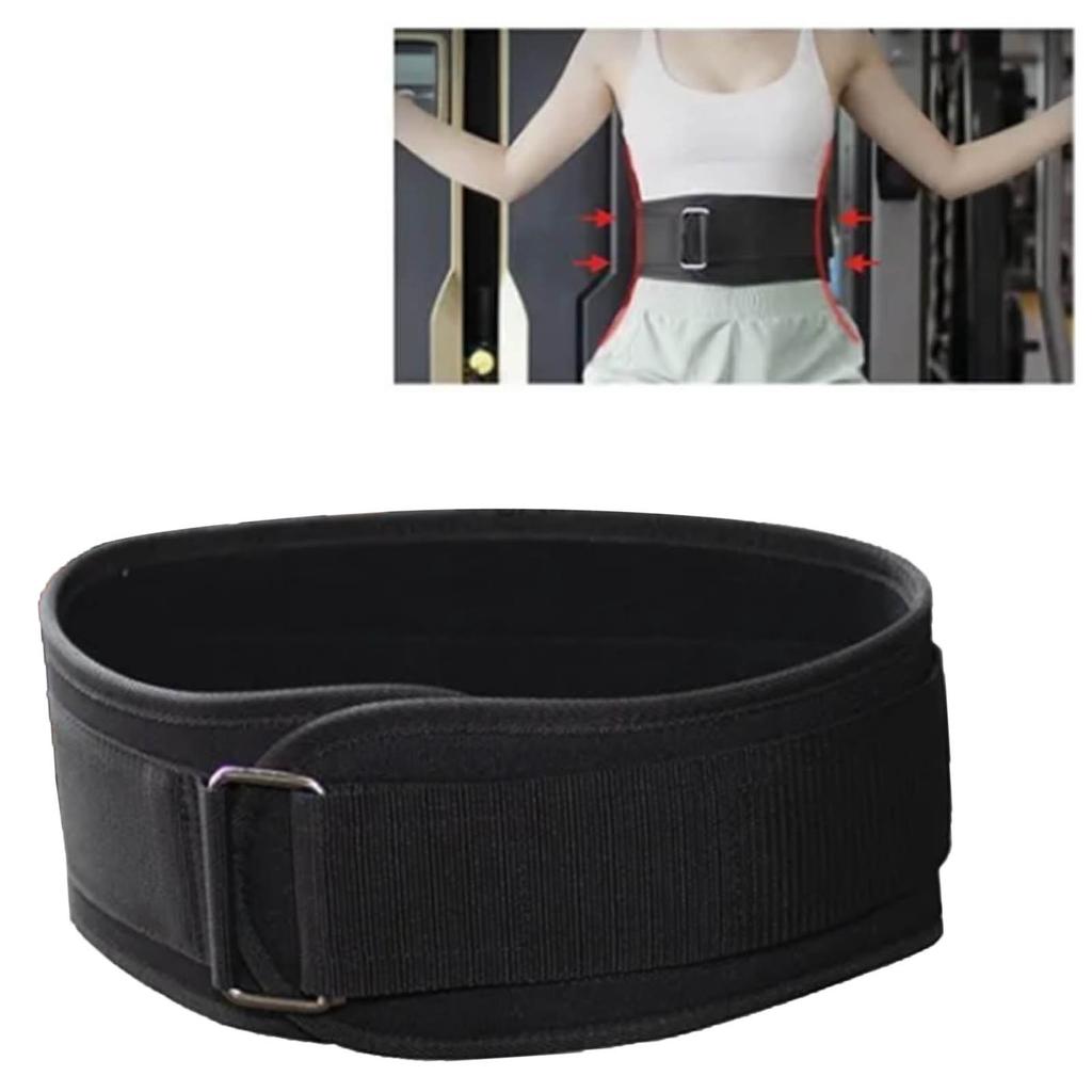 Weight Lifting Belt Breathable Comfortable Regulable Design EVA Nylon Fitness Weight Lifting Support Belt for Men Women Black L