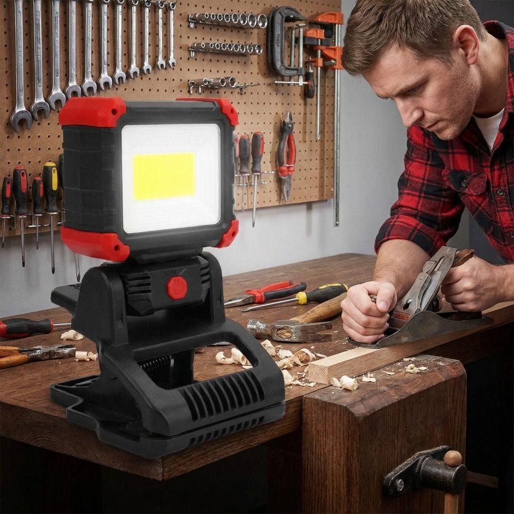 Super Bright LED Work Light Waterproof Cordless Rechargeable Work Light 3 Light Modes 180° Rotation Portable Work Light