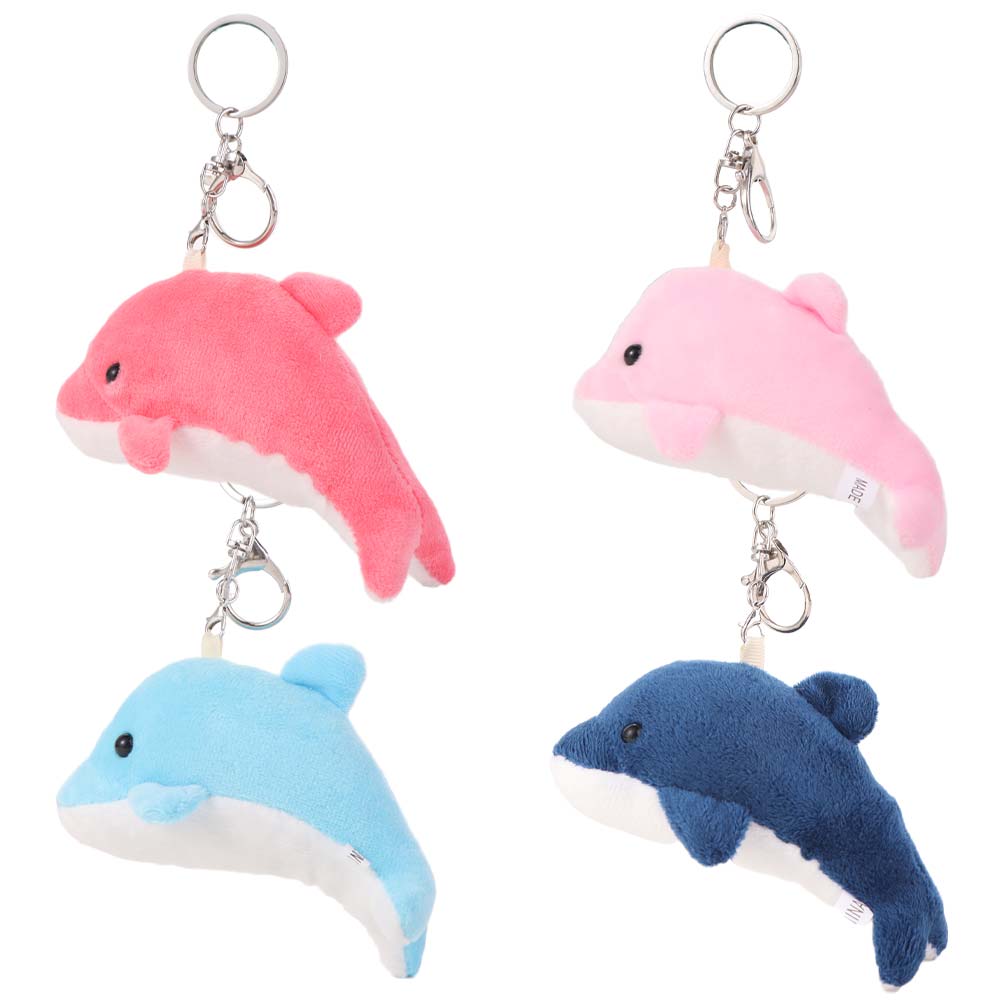 Ocean Animal Dolphin Plush Doll Keychain Bag Pendant Animal Doll Key Rings Festival Party Decor