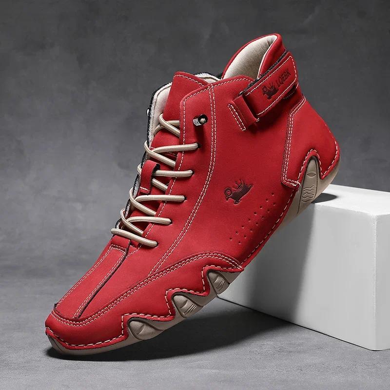 Men's Hiking Shoes Leather Outdoor Durable Hiking Tactical Sports Shoes 2025 Suitable for Both Men and Women, Vulcanized Shoes