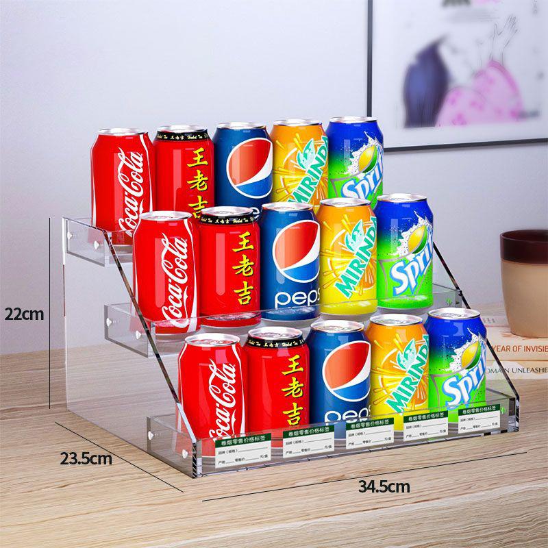 Clear Acrylic Supermarket Convenience Store Table Counter Cigarette Shelf Display Chewing Gum Rack Drink Snacks Display Stand
