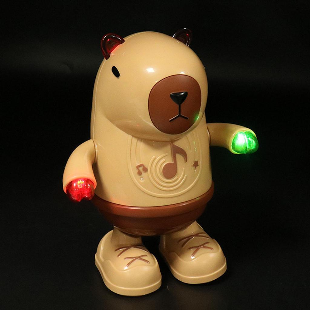 Electronic Capybara Companion Animal with Light Effect Dancing Musical Toy for Infants