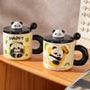 Creative Cartoon Ceramic Cup with Cover with High Appearance Cute Office Couple Water Cup Gift Box Hand Gift Mug