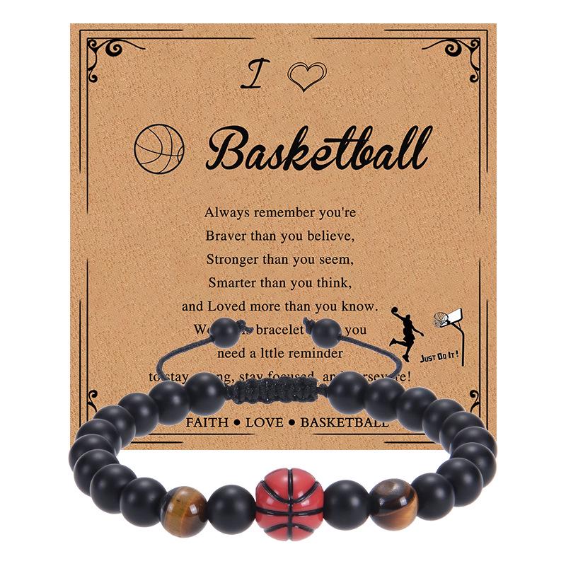 

Спортивный стиль Регби Матовый Камень Плетеный Браслет – Версии для Тренера по Футболу, Теннису и Баскетболу в комплекте