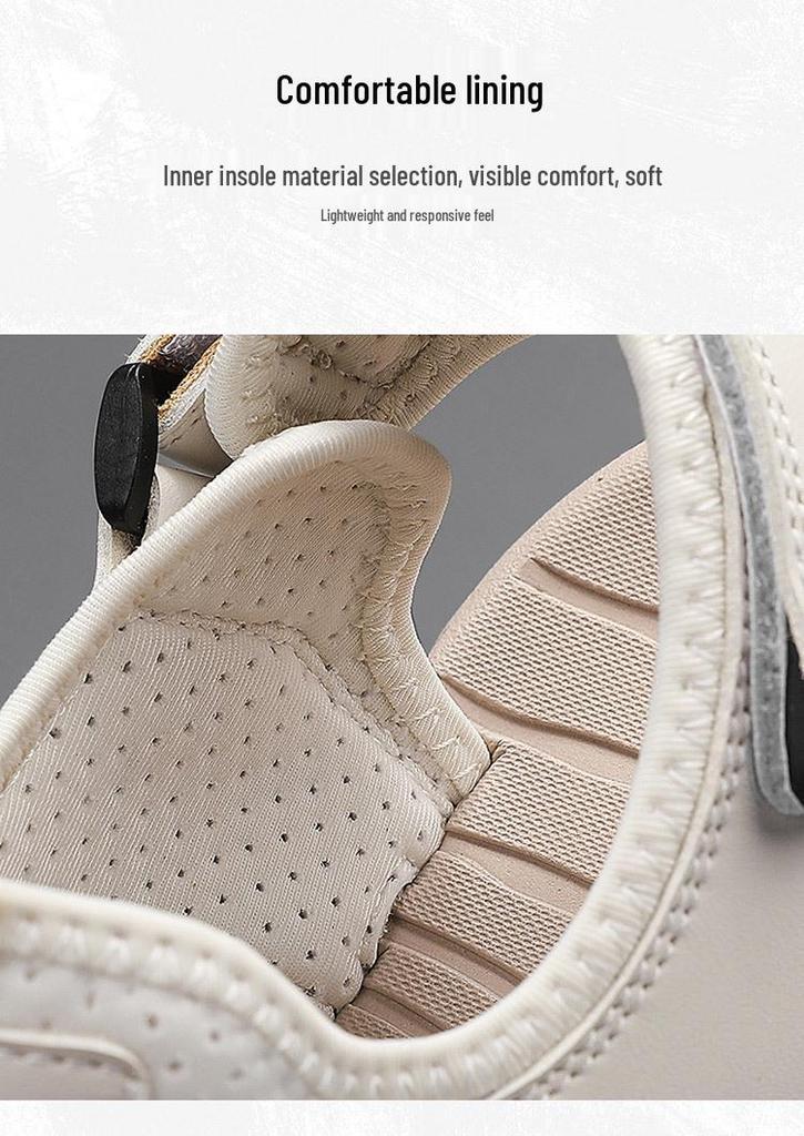 Men's Plus Size Cross-Strap Breathable Closed-Toe Sandals for Summer 2025 - Casual Outdoor Beach Shoes