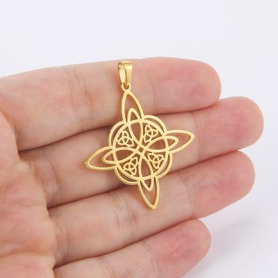 Witch Knot Pendant, Irish Celtic Style, Handmade DIY Bracelet Necklace, Creative Jewelry Gift Personalized Accessory