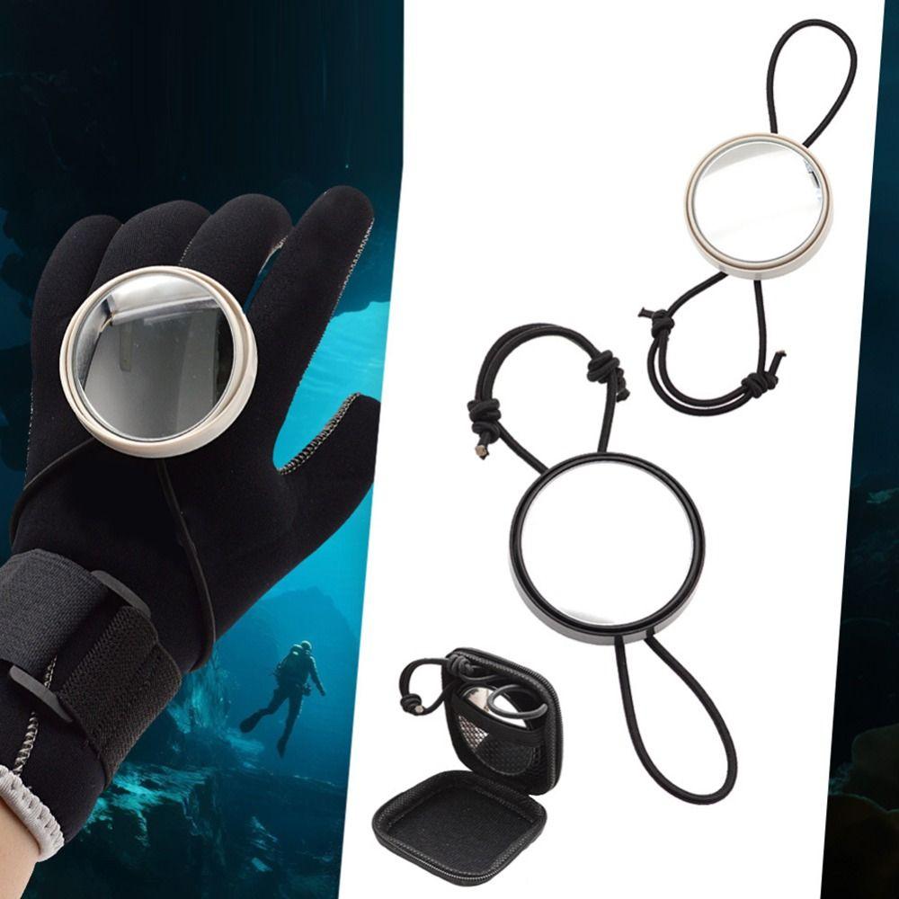 Elastisches Band Tauchen Handgelenkspiegel Verstellbarer Rückspiegel Schnorcheln