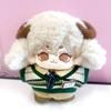 Shirt, pants, vest, tie, and name tag set (green) for 10cm plush toy, kigurumi, accessories, otaku activities, doll, mascot, kpopdoll costume [Used]
