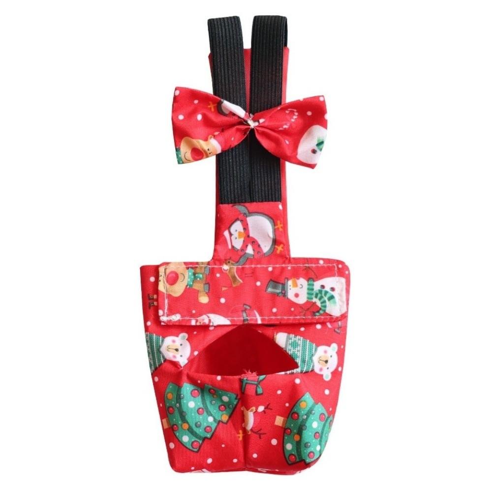 Adjustable Cartoon Pattern Duck Diaper Breathable Elastic Band Christmas Pet Diaper Bow Knot Washable Goose Diaper Poultry Care