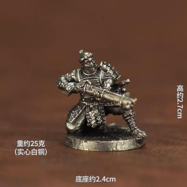 New Metal Chess Piece Samurai Ninja Ancient Soldier Model Toy Desktop Game Gift Display Piece Static Figure Collectible Model