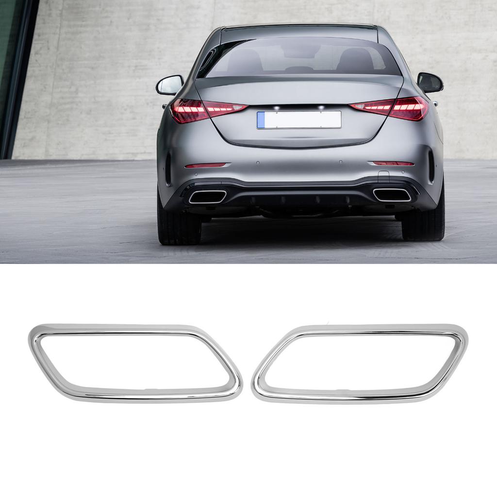 Exhaust Tip Cover Trims Bezel Replacement for C‑Class W206 06 Line 2022 Onwards