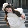 Korean Style Woolen Fishing Cap Solid Color Women Bucket Hat Retro Bow Bucket Cap  Women