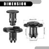 Partuto Clips de fixare tip împingere Nr. 0155305323 - Kit Rivet de Fixare pentru Bară de Protecție Interioară, Ușă, Aripă - Se Potrivește pentru Nissan Frontier 2005-2019 Plastic Bl
