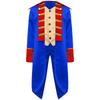 Kids Revolutionary War Costume Colonial British Red Coat Tailcoat Design Historical Military Cosplay Outfit