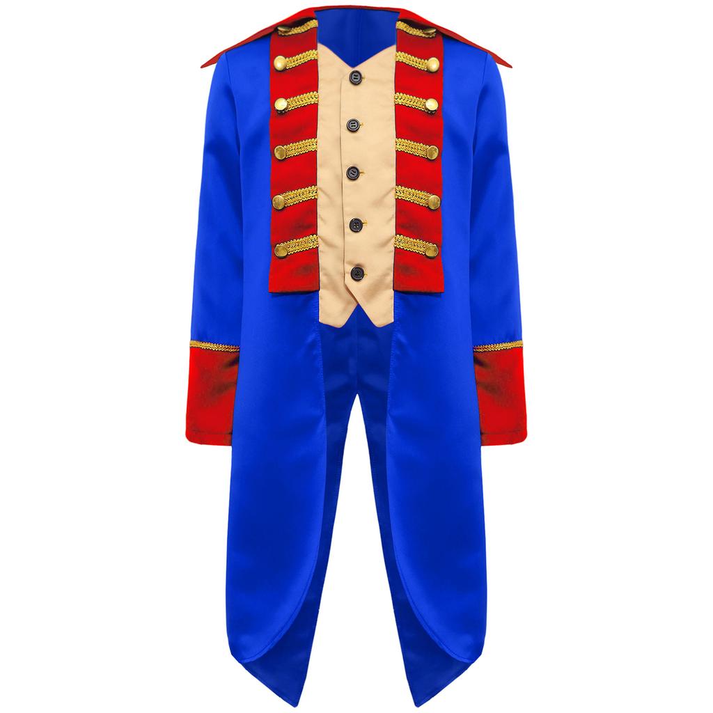 Kids Revolutionary War Costume Colonial British Red Coat Tailcoat Design Historical Military Cosplay Outfit