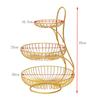 European Style 3-Tier Metal Fruit Basket & Snack Server