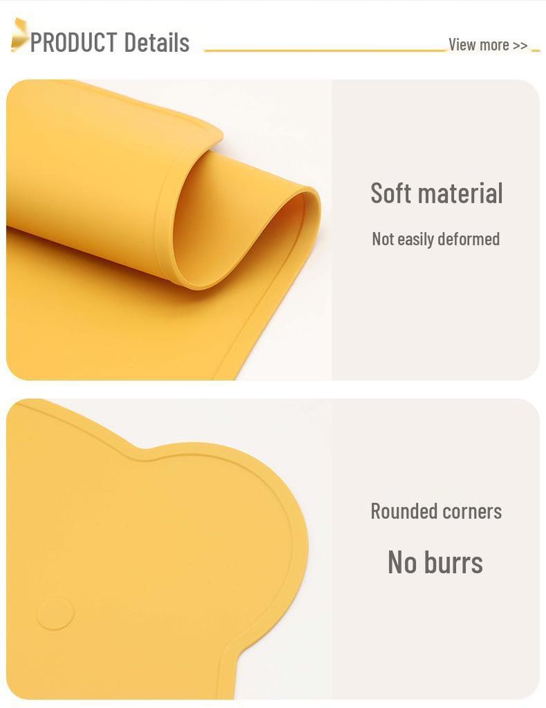 Große Silikon Cartoon Bär Rutschfeste Tischset - Kinder Hitzebeständiges & Leicht zu Reinigendes Pad