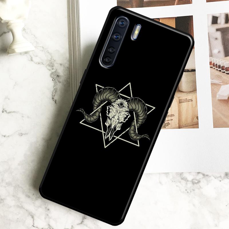 Satanic Scary Skull Case For Oppo A79 A18 A38 A58 A78 A98 A40 A60 A80 A16 A76 A96 A15 A74 A94 A54 A17 A77 Cover