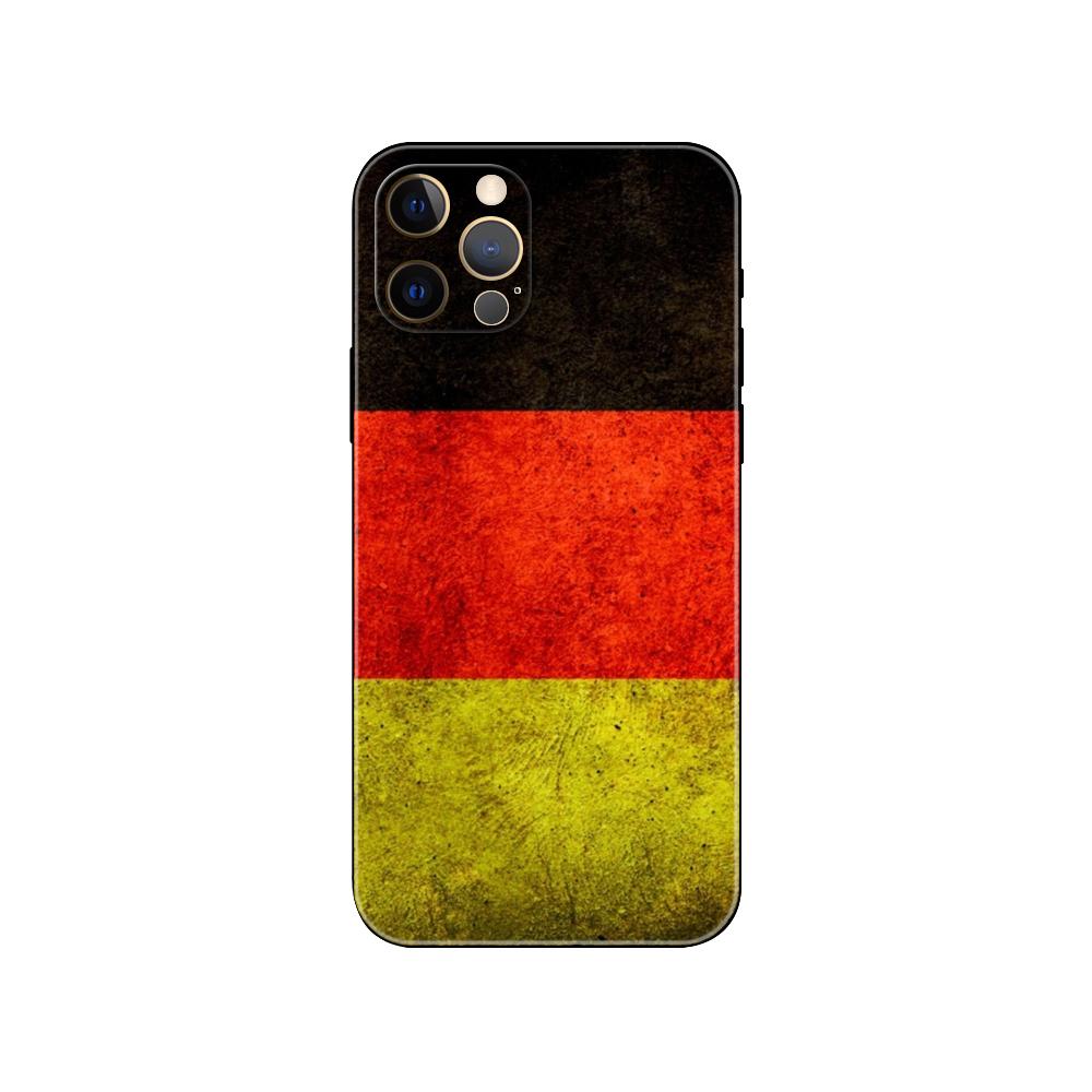 

Чехол для телефона с немецким флагом для iphone 5 5S se 6 6s 7 8 plus x 10 XR XS 11 12 13 mini pro MAX, черная задняя крышка из ТПУ iphone 13pro MAX