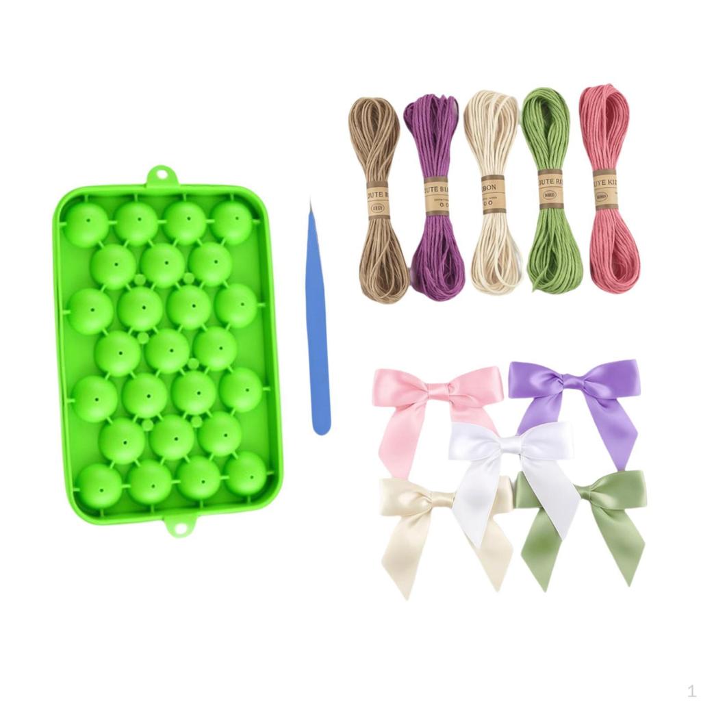 3D Silicone Candle Making Casting and Bows Tweezers, Grape Soap for Party Beginners DIY