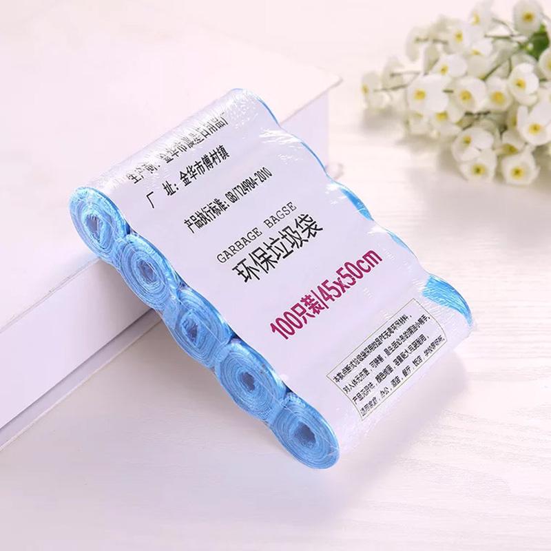 100pcs Garbage Bags Vest Style Storage Bag For Home Waste Trash Bags