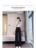 2025 Women's High-End Gray Wide-Leg Suit Pants - Lightweight Spring/Summer