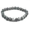 8mm Black Malachite Gemstone Handmade Beads Jewelry Partywear Stretch Bracelet 7.5" For Her/Him RBB-15