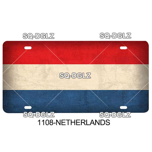 [SQ-DGLZ] M-P Country Flag 15x30cm Metal Sign Vintage Plaque Tin Sign Wall Decor For Bar Pakistan/Netherlands/Malaysia
