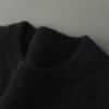 Herren-Pullover aus reiner Wolle, dick, mit Rundhalsausschnitt für Herbst/Winter - Lässig, Warme Strick-Basisschicht