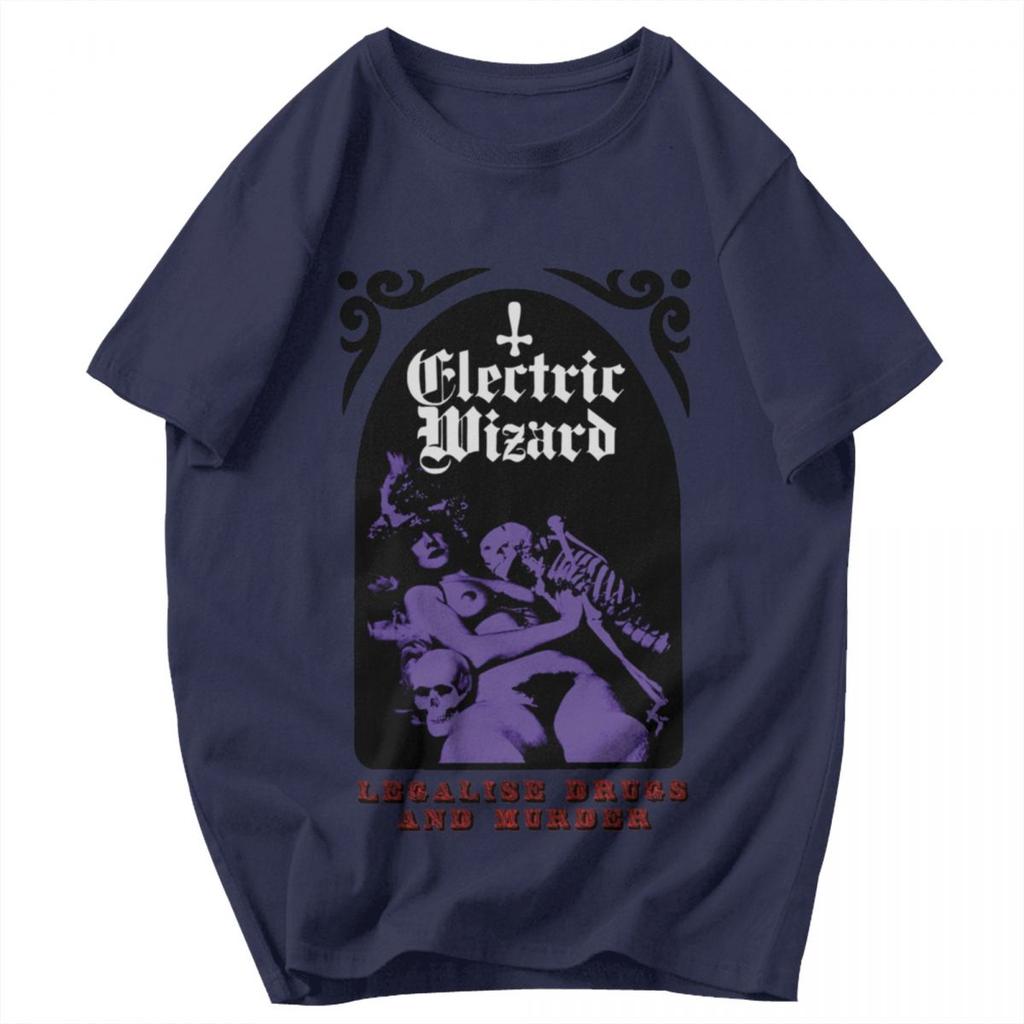 Herren T-Shirt Electric Wizard 2025 Baumwolle Y2K Grafik Rundhals Unisex Kleidung T-Shirts