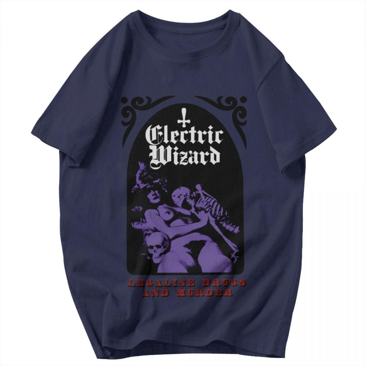 

Чоловіча футболка Electric Wizard 2025 Бавовняна Y2K Графічна З круглим вирізом Унісекс Одяг Футболки 4XL
