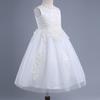 Kids Flower Girls Wedding Dress Sleeveless Water-Soluble Lace Dress Bridesmaid Wedding Pageant Ball Gown