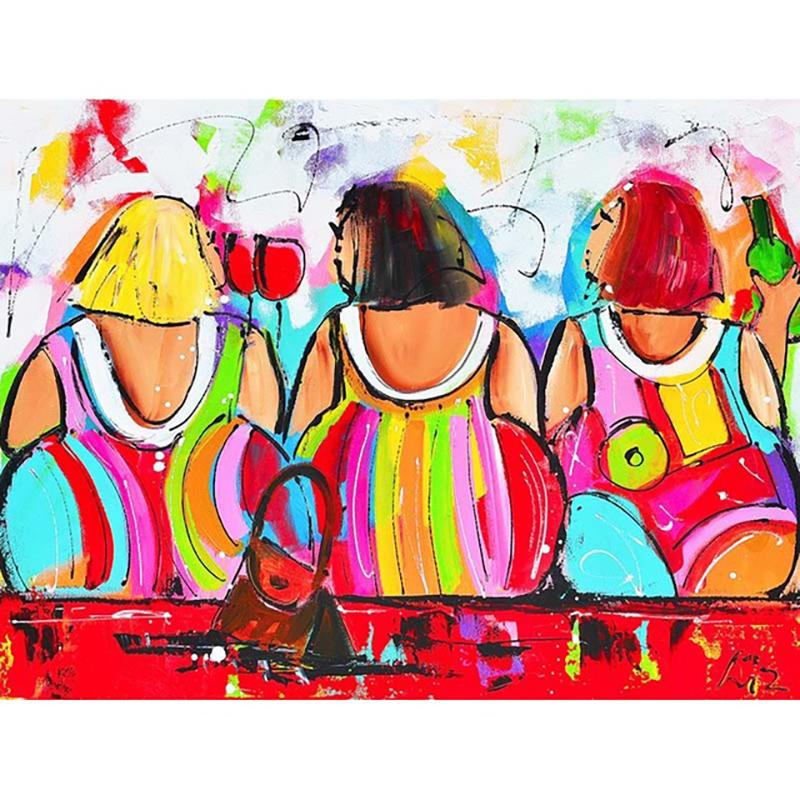 Full Round Diamond 5D DIY Sexy Women Diamond Painting Cartoon Fat Lady Diamond Embroidery Cross Stitch Mosaic Home Decor