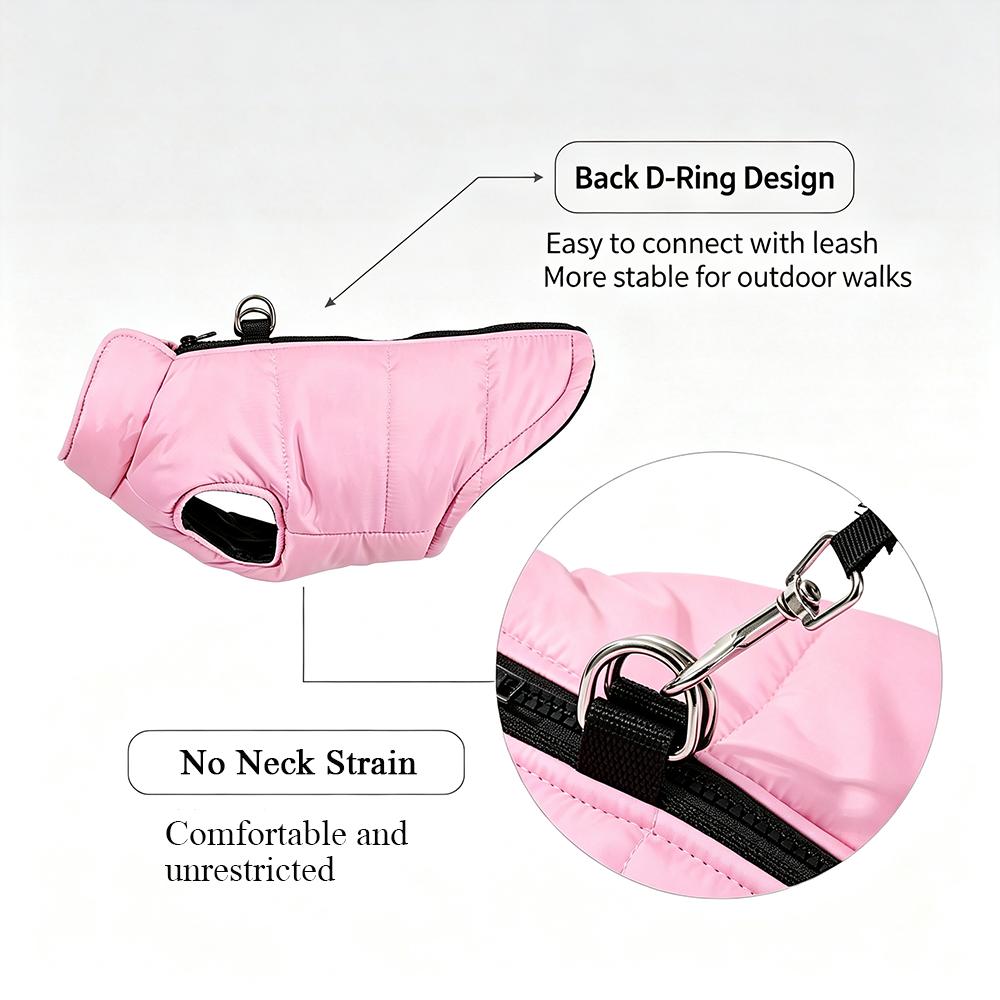 Winter Dog Clothes Windproof Jacket Coat For Small Medium Dogs Cats Puppy Apparel With D-ring Yorkshire Pug Dachshund Clothing