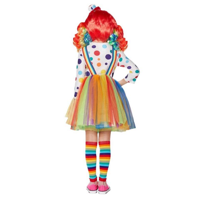 Halloween Children's Clown Costumes, Circus Thriller Clowns, Colorful Mesh Tutu