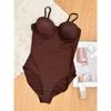 Bezešvý body shapewear pro plnoštíhlé s kosticovou podprsenkou, kontrola bříška a zúžení pasu pro společenské šaty, celotělový body shapewear pro ženy