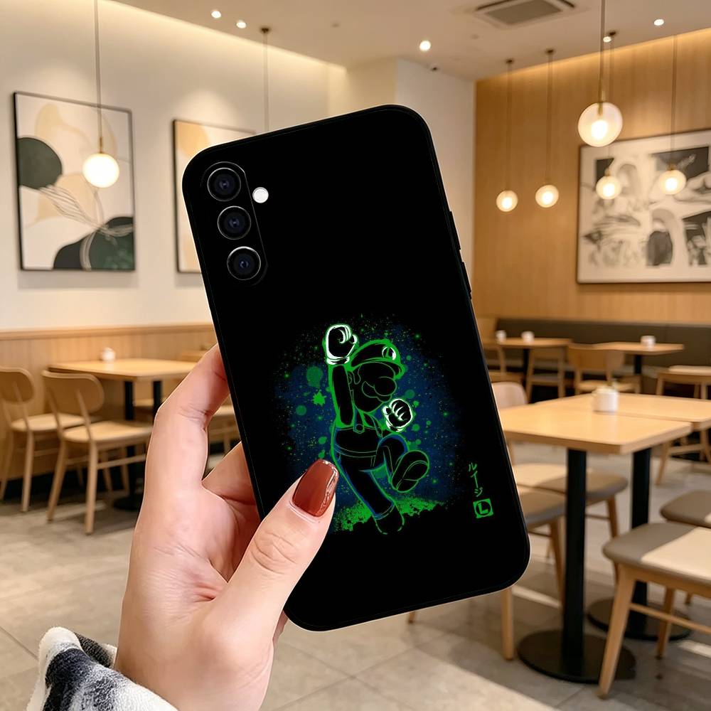cartoon Super-M MarioS Bros Phone Case For Samsung Galaxy A73,A72,A71,A70,A53,A52,A51,Soft Silicone Black Cover Samsung a72