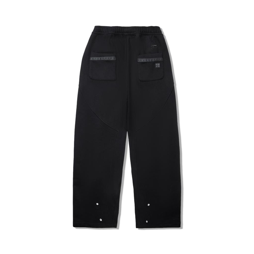 Li Ning Serie Sportiva Trendy Pantaloni della Tuta Casual Dritti Larghi Uomo Fondo AKLV905-2