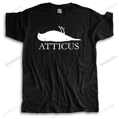 New Funny T Shirt Black Funny Tops for Men Tshirt Men Cotton Tee Shirt Atticus Unisex Printing Loose Tshirt Teenagers Cool Tops