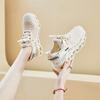 Mesh Hollow Hole Shoes Women's Summer Korean Version Breathable Explosion Ultra-light One-pedal Dad Shoes Women's Platform Shoes