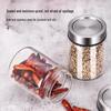 RuHan 300ml Lead-Free Glass Spice Jars with Rack (4-Pack)