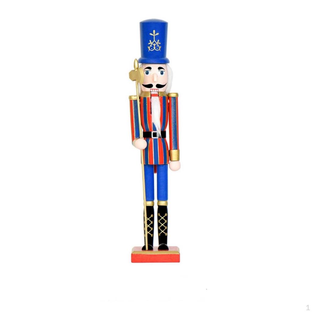 Nutcracker Guard Christmas Figurine Traditional for Mantel, Bookshelf R3301